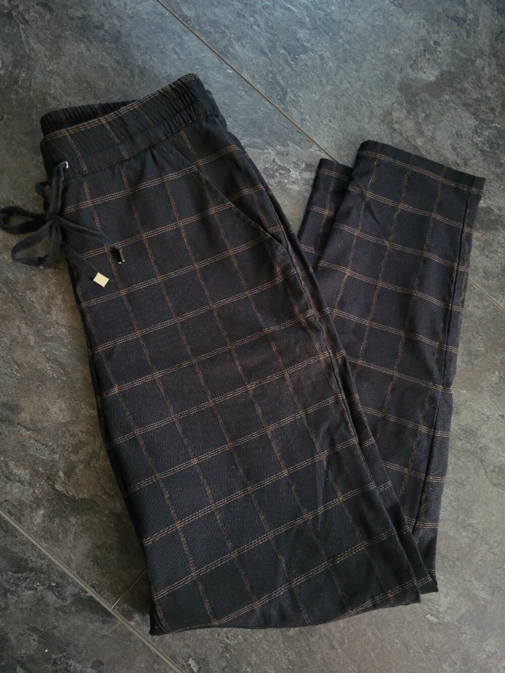 Brown Plaid Trousers